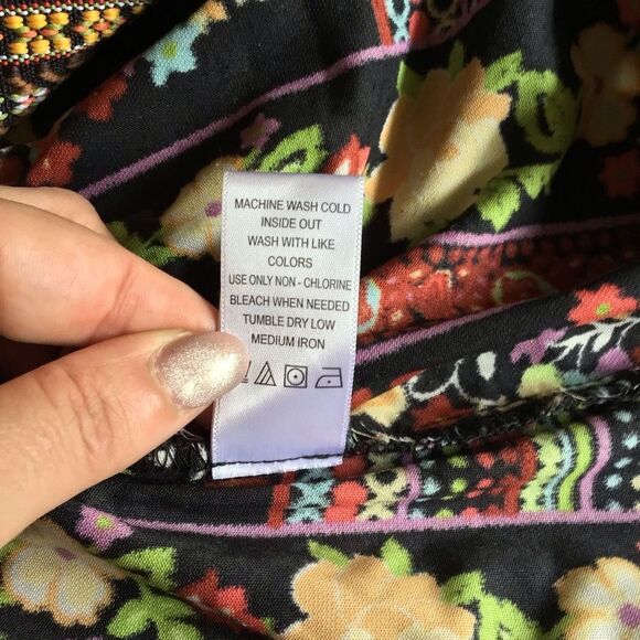 Pioneer Woman Boho Velvet Floral Kimono Cardigan - Picture 6 of 7